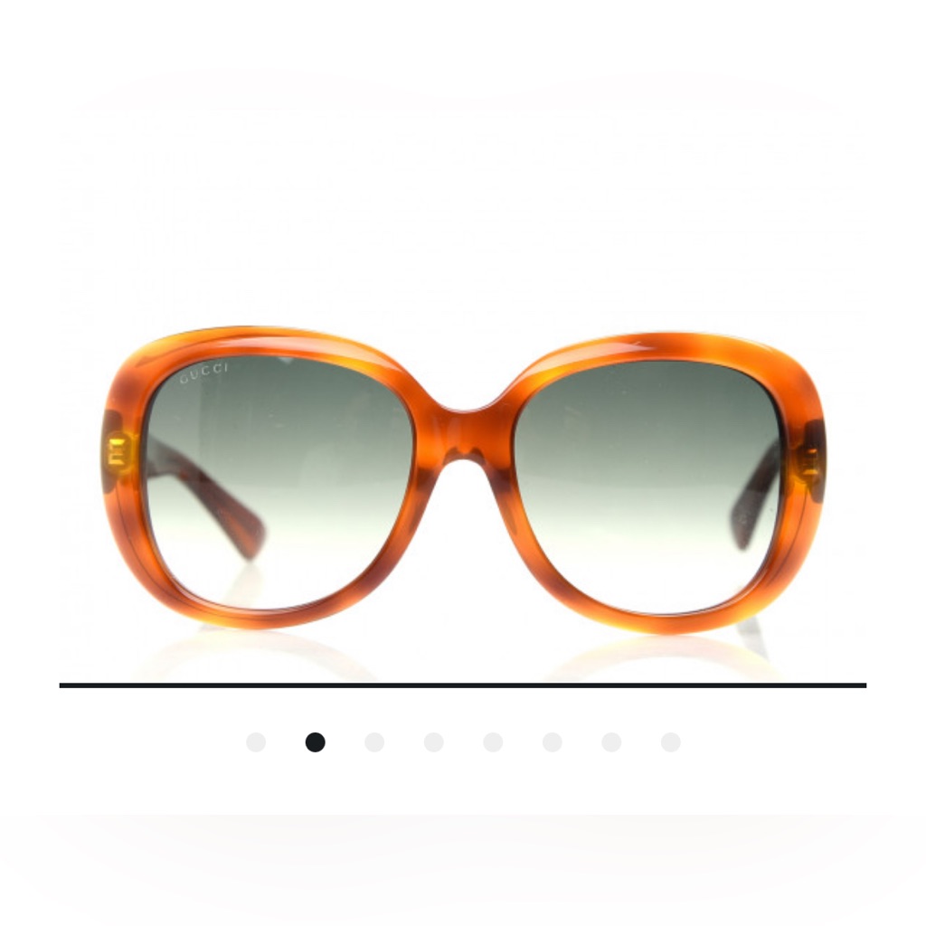 Gucci Round Sunglasses Gg0140sa Avana Green